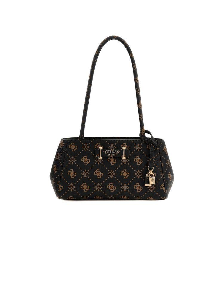 Guess Schoudertas Espresso Logo