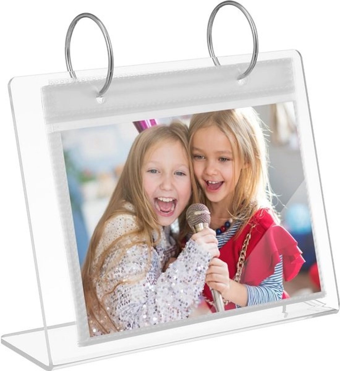 Doorzichtig Acryl Fotoboek Display - Dubbelzijdig Presentatiealbum voor 34 Foto's