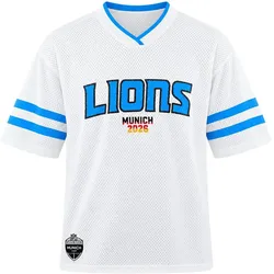 New Era, Herren, Sportshirt, NFL Mesh Jersey Trikot MUNICH Detroit Lions - S (S), Weiss