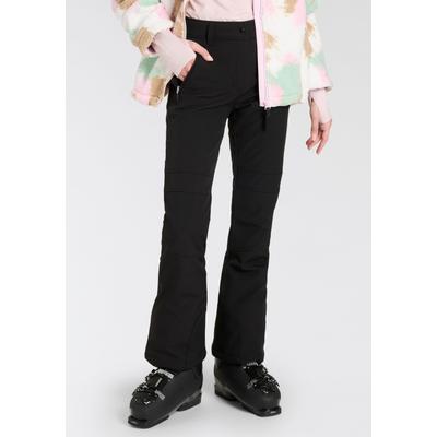 Skihose ICEPEAK "ICEPEAK ENTIAT", Damen, Gr. 46, N-Gr, schwarz, Obermaterial: 90% Polyester, 10% Elasthan, Hosen Skihose, atmungsaktiv mit 5000er Wert, wasserabweisend, winddicht