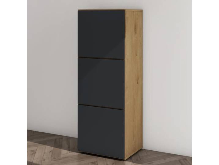 Meuble à chaussures - MAI & MAI - Armoire à Chaussures Commode - Gris - 3 étagères - Design sans poignée