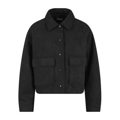 Langmantel URBAN CLASSICS "Urban Classics Ladies Soft Touch Jacket", Damen, Gr. S, schwarz, 94% Polyester, 6% Elasthan, Mäntel