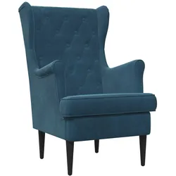 vidaXL Sessel Blau Samt