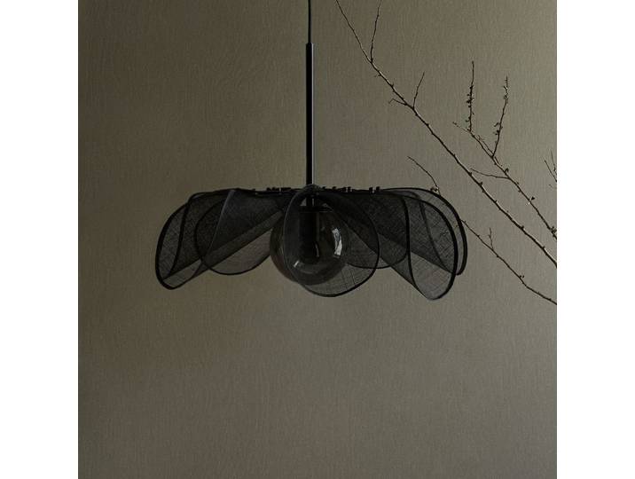 Styrka Pendelleuchte, Ø63 cm, schwarz/rauch - Markslöjd - Wohnzimmer - Stoff / Textil - Einflammig