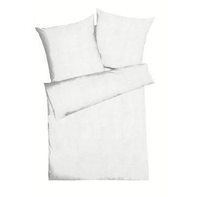 Bettwäsche KAEPPEL "Uni", weiß, B/L: 155cm x 220cm, 1 Stk., 1 Stk., Musselin, B/L: 80cm, 2 Stk., Musselin, Obermaterial: 100% Baumwolle, Bettwäsche, Bettwäsche, Unifarben