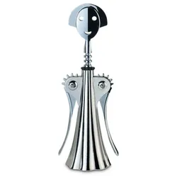 Alessi Korkenzieher Anna G Chrom, Alu, Nickel, Stahl Silber