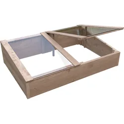 T&J TONDERN-Frühbeet Lärche 119 x 80 x 21/30 cm vorgefertigte Elemente