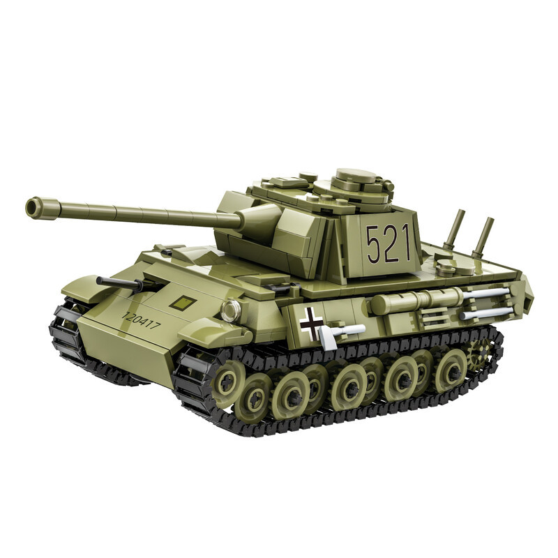 WANGE Black Panther Tank 638-delige bouwstenenset voor hobbymatige bouwers