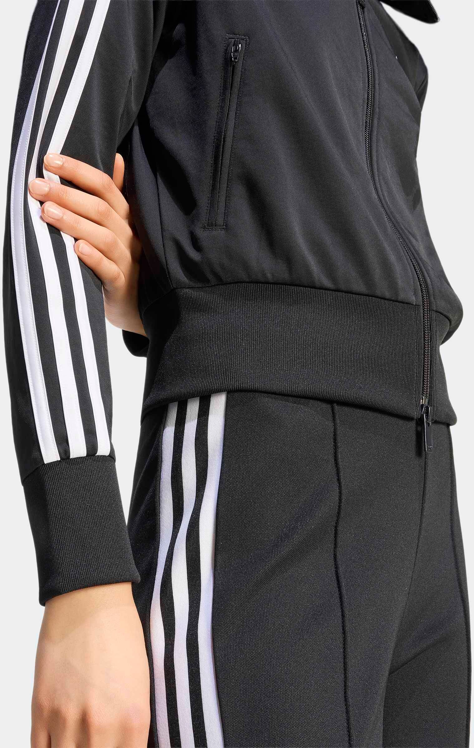 Outdoorjacke ADIDAS ORIGINALS "FIREBIRD CLASSIC ORIGINALS", Damen, Gr. S, schwarz (schwarz, weiß), Obermaterial: 100% Polyester, Jacken Outdoorjacke schwarz, weiß S