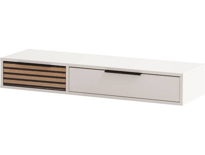 Konsole SCHILDMEYER Loft, Konsole, melaminharzbeschichtet,Made in Germany, B: 103 cm , weiß (mattweiß, akustik), B:103,7cm H:16,4cm T:32cm, Sideboards, Konsole, Solide Verarbeitung - Dieses Produkt ist in Deutschland gefertigt, Topseller