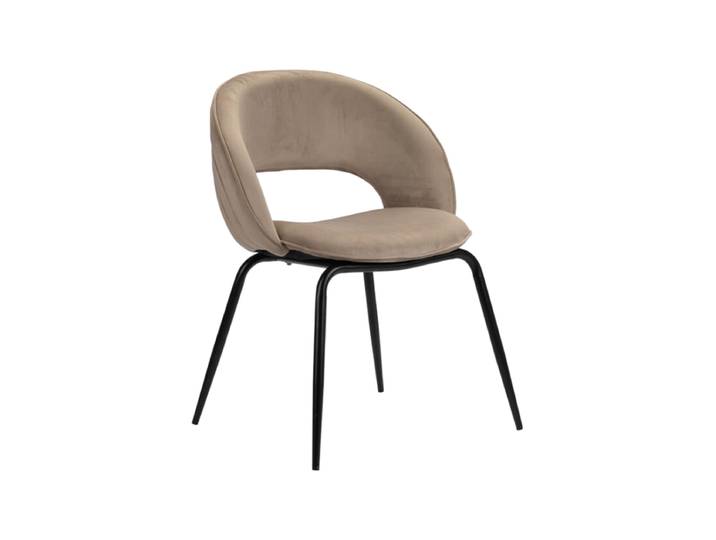 Design Stuhl „Rainbow“ Samt Sand Global Interiors