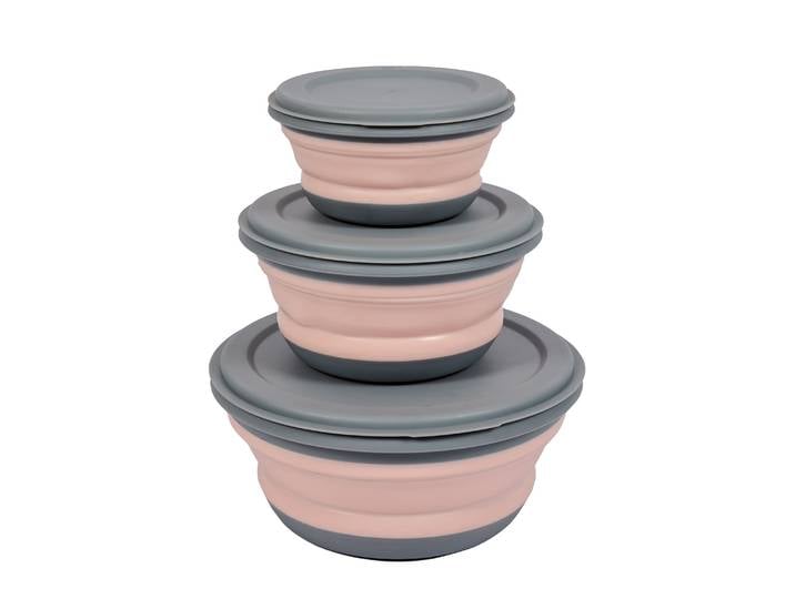 Schüssel Set faltbar 3-teilig rosa