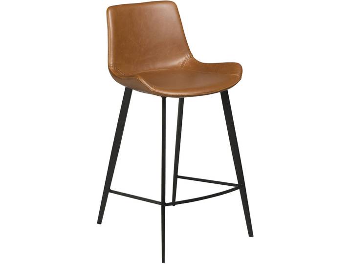 DAN-FORM Barhocker 2er-Set Hype hellbraun, schwarz Kunstleder, Metall H 88 cm - Barhocker 2er-Set