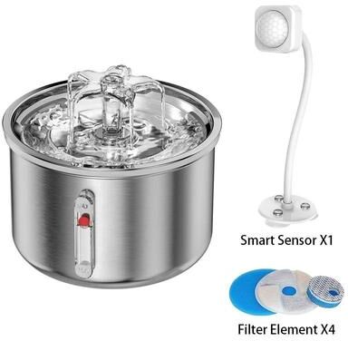 Uplift Essentials 2L Automatic Stainless Steel Pet Fountain With USB Mute Pump premium Version