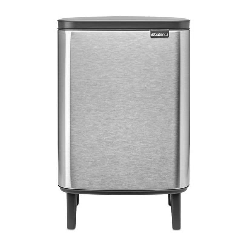 Brabantia Bo afvalbak 12 liter matgeborsteld staal