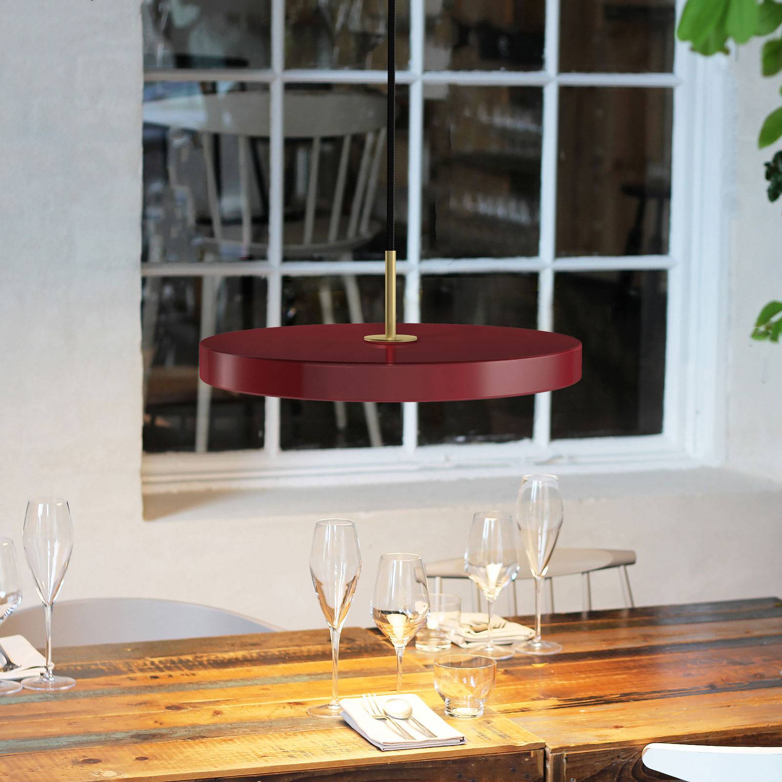 UMAGE Pendant Light Asteria medium, dimmable, Red, Living / Dining Room, Aluminium, Design, Ceiling Light