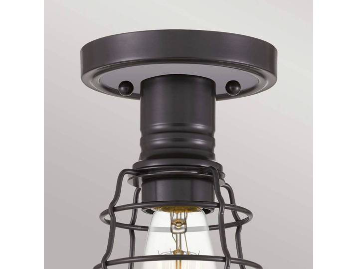 QUOIZEL Deckenlampe Mixon, dimmbar, bronze / altmessing, für Wohn- / Esszimmer, Metall, Industrielles Design, Deckenlampe