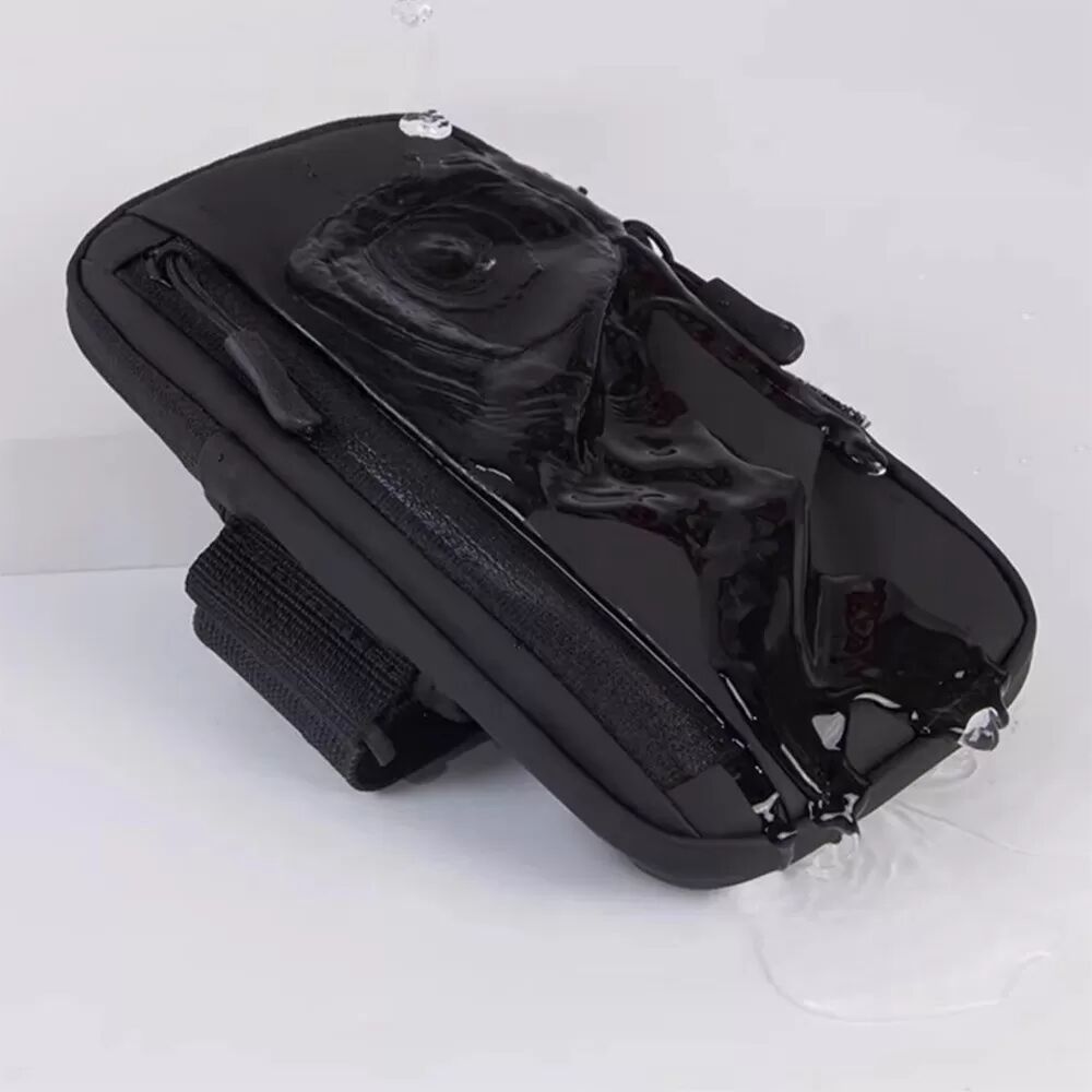 INF Wasserdichte Laufarmtasche - Sport-Handyhalter mit großem Fassungsvermögen Schwarz