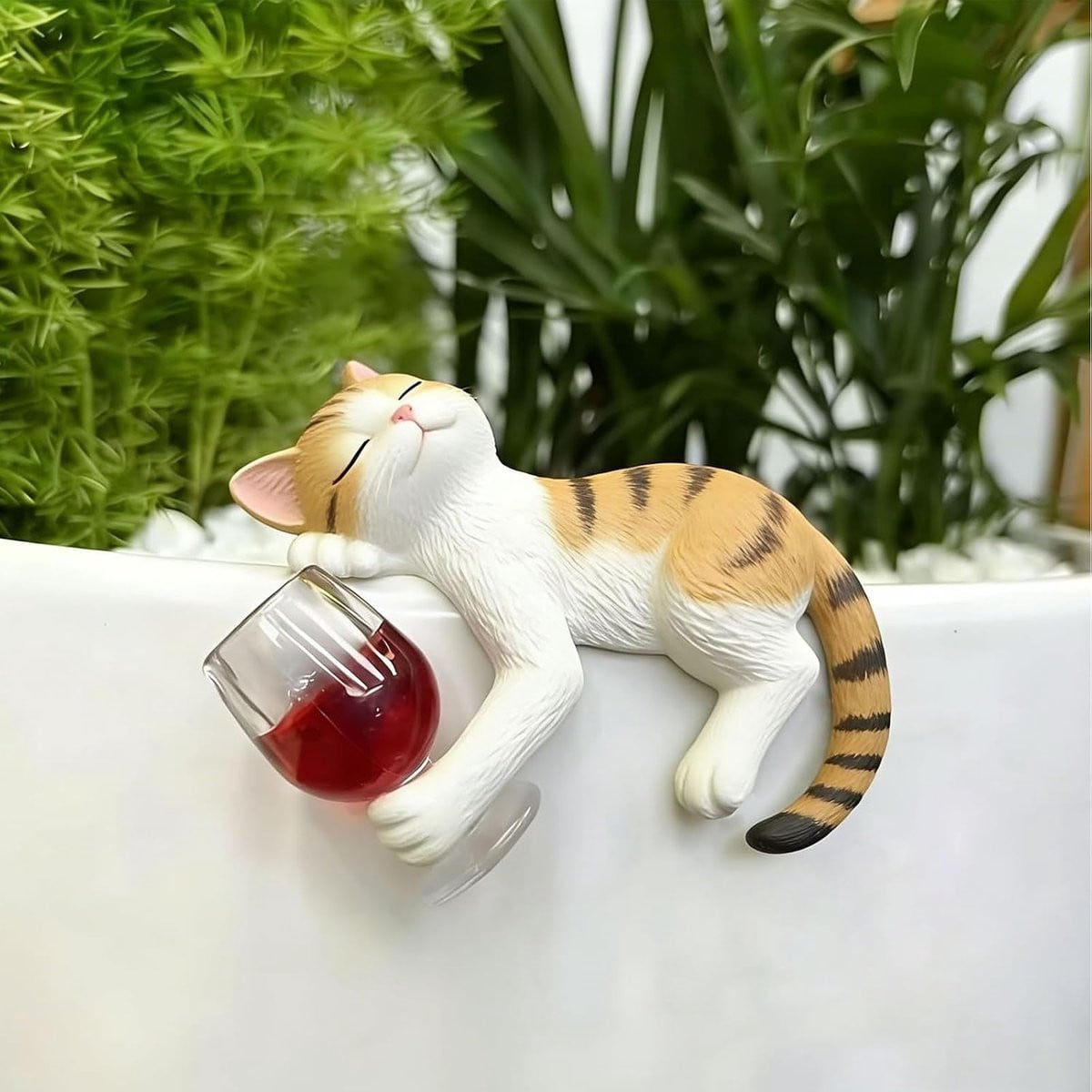ShopVlot Bloempot Kat Figuur - Resin Kattenornament voor in de Tuin en het Interieur