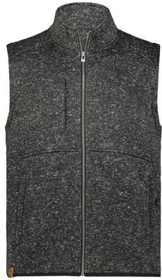 Holloway 223542 Alpine Sweater Fleece Vest in Black Heather size 3XL   Polyester