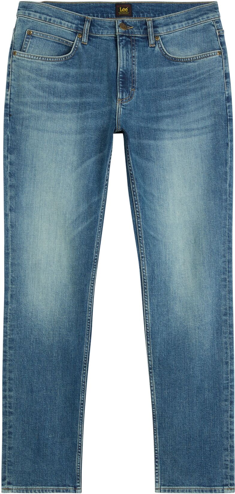 Tapered-fit-Jeans LEE "Lee Jeans David", Herren, Gr. 33, Länge 32, blau, Obermaterial: 92% Baumwolle CO. 6% Elastomultiester ELE. 2% Elasthan EL., Jeans Tapered-fit-Jeans blau 33, Länge 32