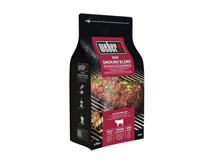 Weber Räucherchips Beef – Weber Holzkohle/Briketts/Grill Anzünder – braun