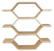 WILK Bamboo Wood Modular Honeycomb Bookshelf, Shelving