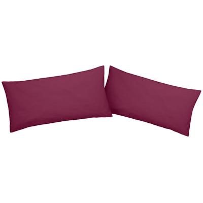 Kissenbezüge OTTO HOME "Luisa", lila (beere), B:40cm L:80cm, Renforcé, Renforcé, Kissenbezüge, aus 100% Baumwolle, mit Reißverschluss, atmungsaktiv, uni