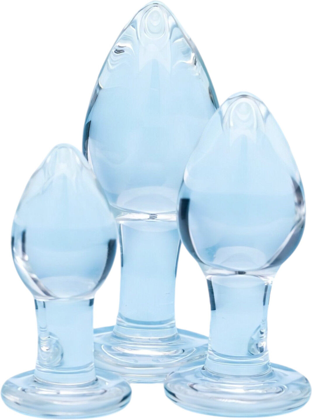 Clarity Utopian Trinity - glass anal plug set (clear)