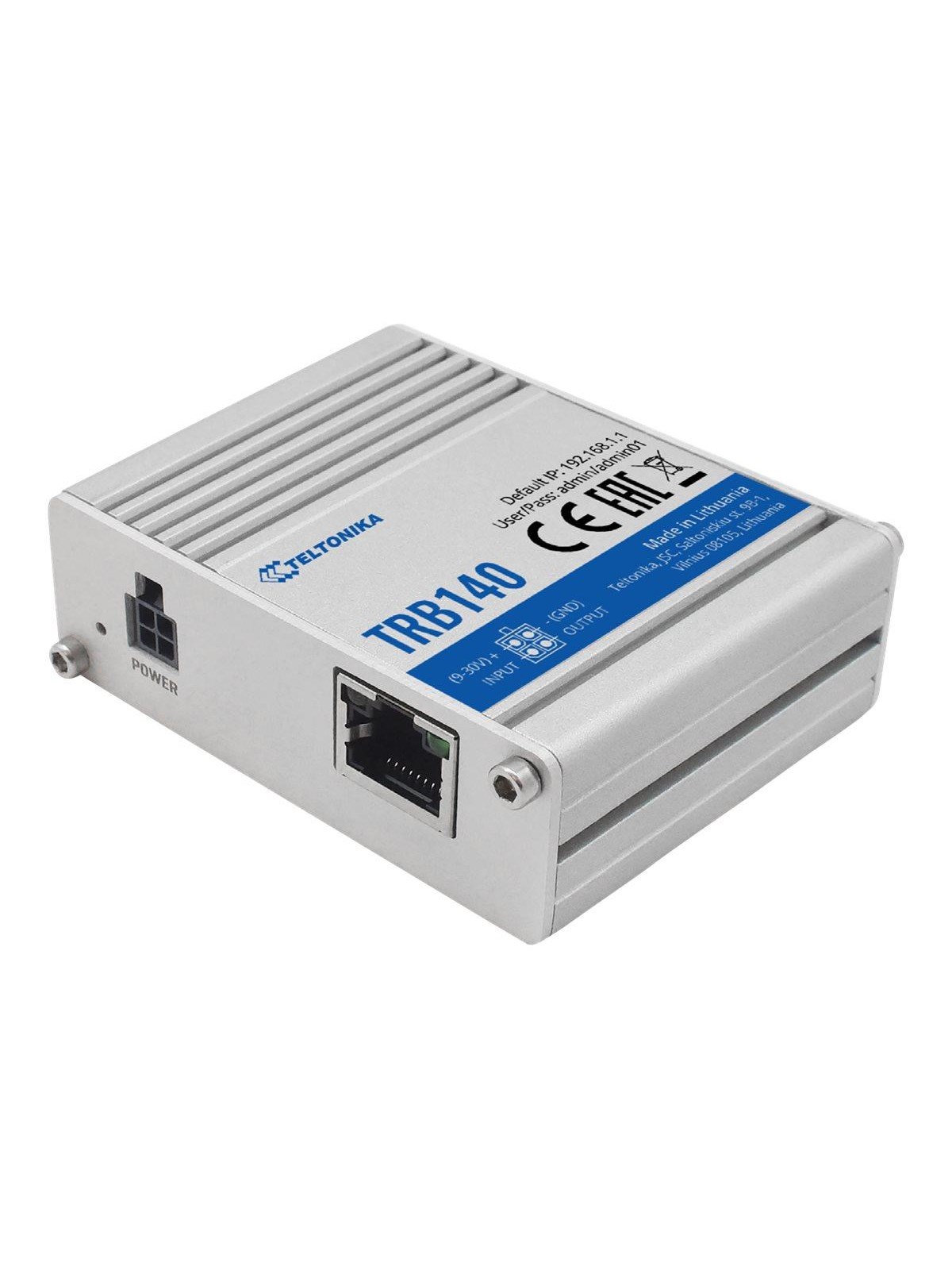 Teltonika TRB140 Industrial Rugged LTE Gateway (TRB140003000 / Standard package with EU PSU)