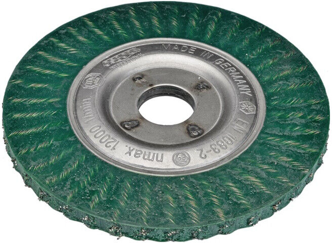 Brosse ronde D.125mm épaisseur fil 0,50mm fil acier 6mm ; Osborn (9802921873)