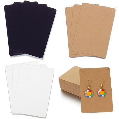 Blank Jewelry Display Card, Necklace Earrings Ear Studs Packaging Card, Kraft Paper Card For Jewelry Packaging white