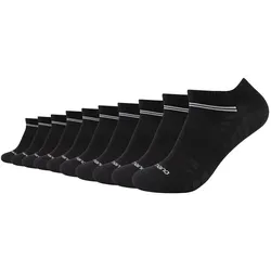 10er Pack camano Mesh Ventilation Sneakersocken 9997 - black mix 43-46