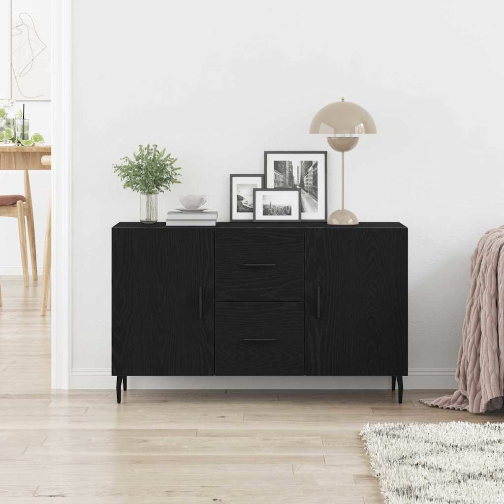 Oviala Business 4 Stühle aus schwarzem Kunststoff - Oviala