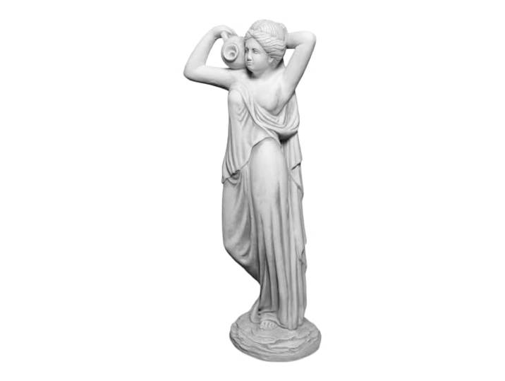 gartendekoparadies.de Frauen-Statue mit Wasserkrug, Steinfigur, Steinguss, Grau, Frostsicher, H. 76 cm, 29 kg für Außenbereich
