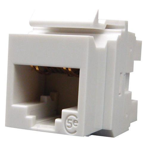 Molex Keystone CAT5E White KEYSTONE JACK CAT5E WIT (Keystone Modul) (KSJ-00032-02)