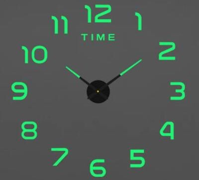 Uplift Picks Large DIY 3D Wall Clock Modern Acrylic Mirror Decor Clock 04 3d 51 Inch (130cm)