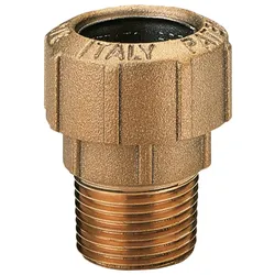 Messing Schraubfitting für PE-Rohr Übergang mit AG (Ausführung: 40 - 1 1/4''AG)