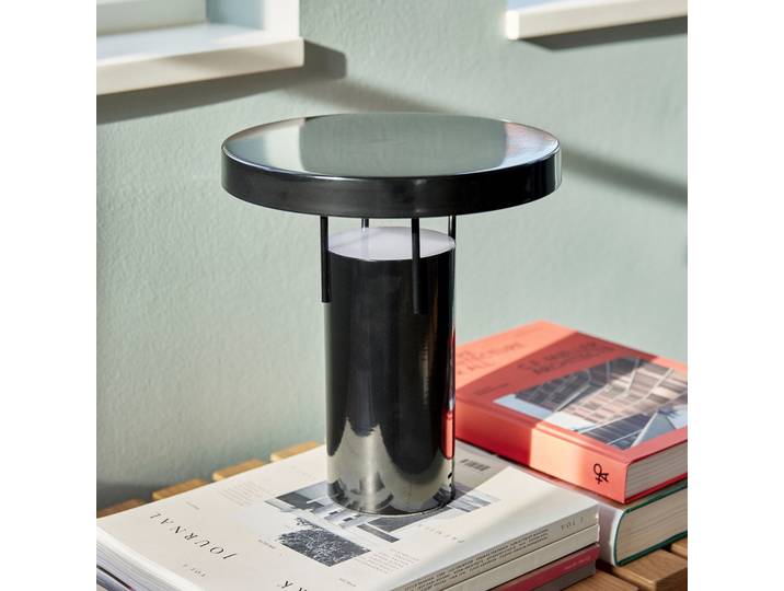 Lampe à poser LED rechargeable BringMe, noir brillant, 28 cm - HÜBSCH - Terrasse - Métal - À ampoule unique