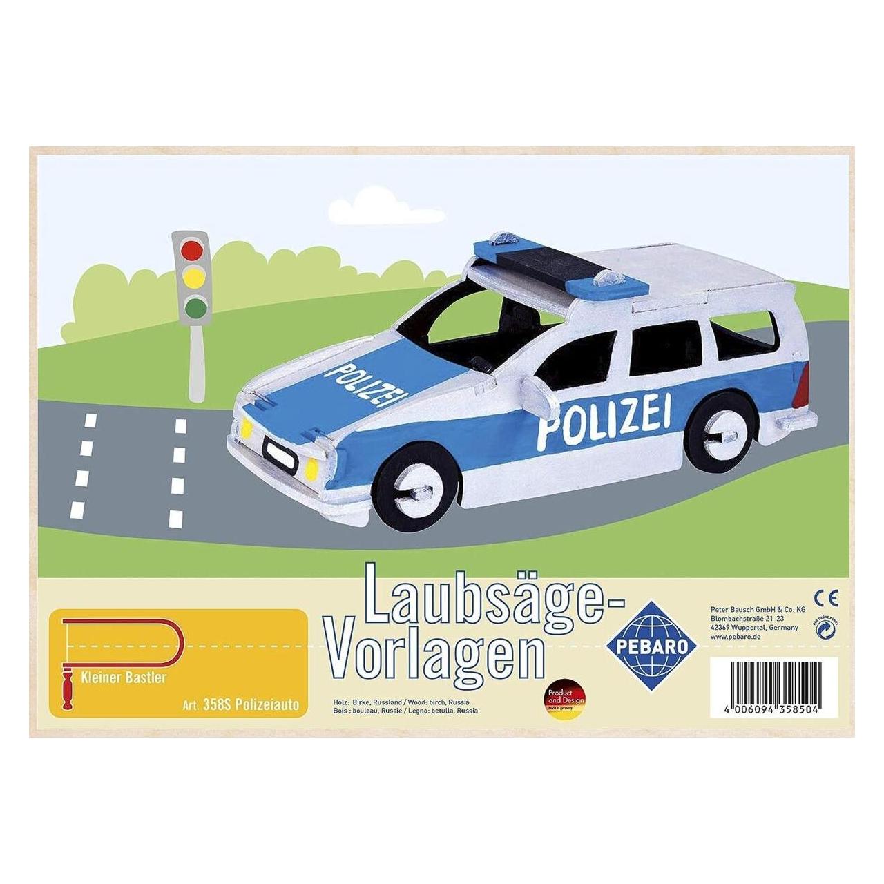 Pebaro Laubsägevorlage Polizeiauto (358S)