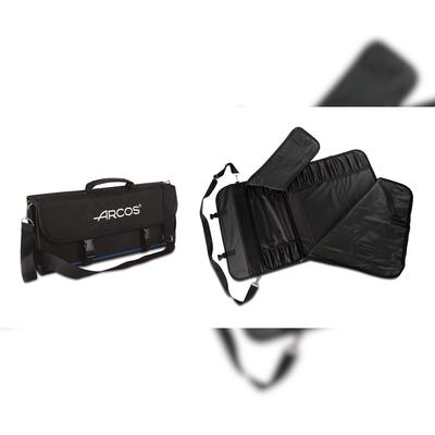 Arcos Messer Roll Bag - Messer Rolltasche zu 17 Stück - 100% Polyester 520 x 920 mm - Farbe Schwarz (MESSER NICHT ENTHALTEN)