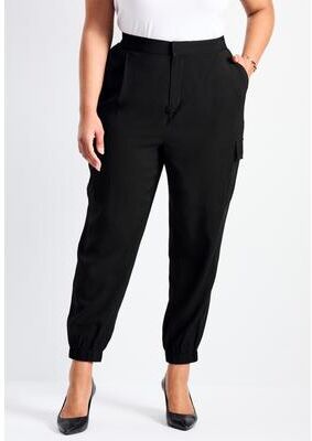 Plus Size Women's Cleo Cargo Jogger Pant by Avenue in Black (Size 18)
