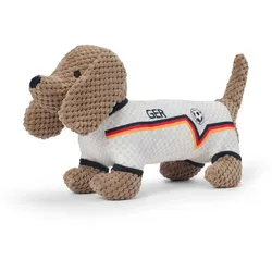 Tchibo - Hunde-Plüschspielzeug »Dackel im Deutschlandtrikot« - braun