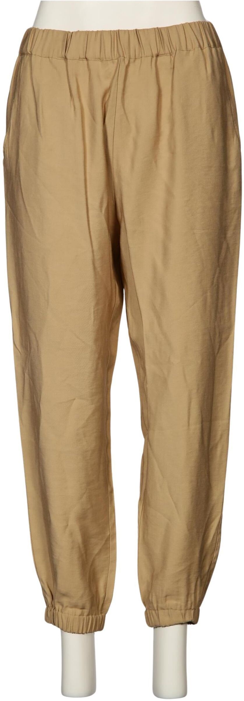 Karo Kauer Damen Stoffhose, Beige, Gr. L, Modal / Synthetik - Second Hand