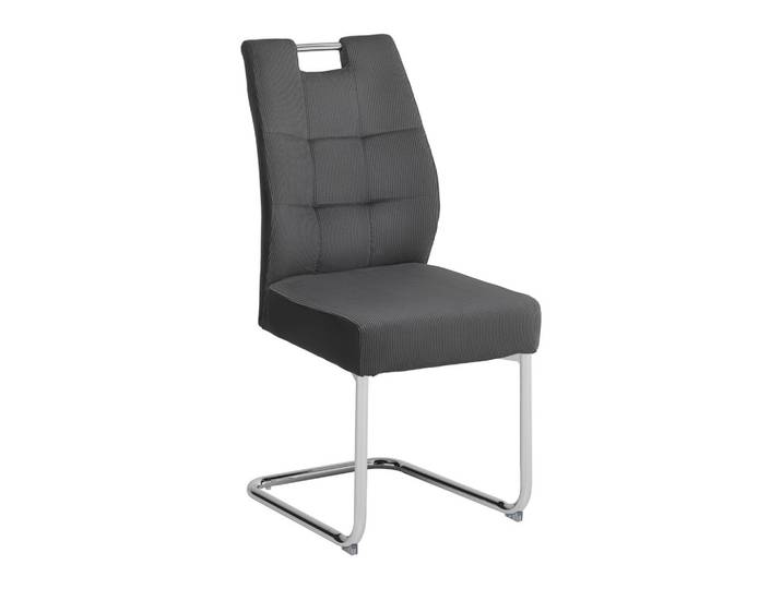 Schwingstuhl Lea Grau Cord, Mikrofaser
