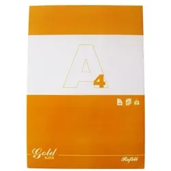 OEM Gold A4 Glatt Nachfüllblock 60gr 80 Blatt 4 Löcher
