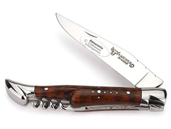 Laguiole en Aubrac Taschenmesser L0311AMIS 11 cm, Korkenzieher, Backen glänzend Griffschalen Amourette