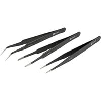 Precision Tweezer Set PRO, Pinzetten, Montagewerkzeug schwarz, 3-teilig, ESD Safe