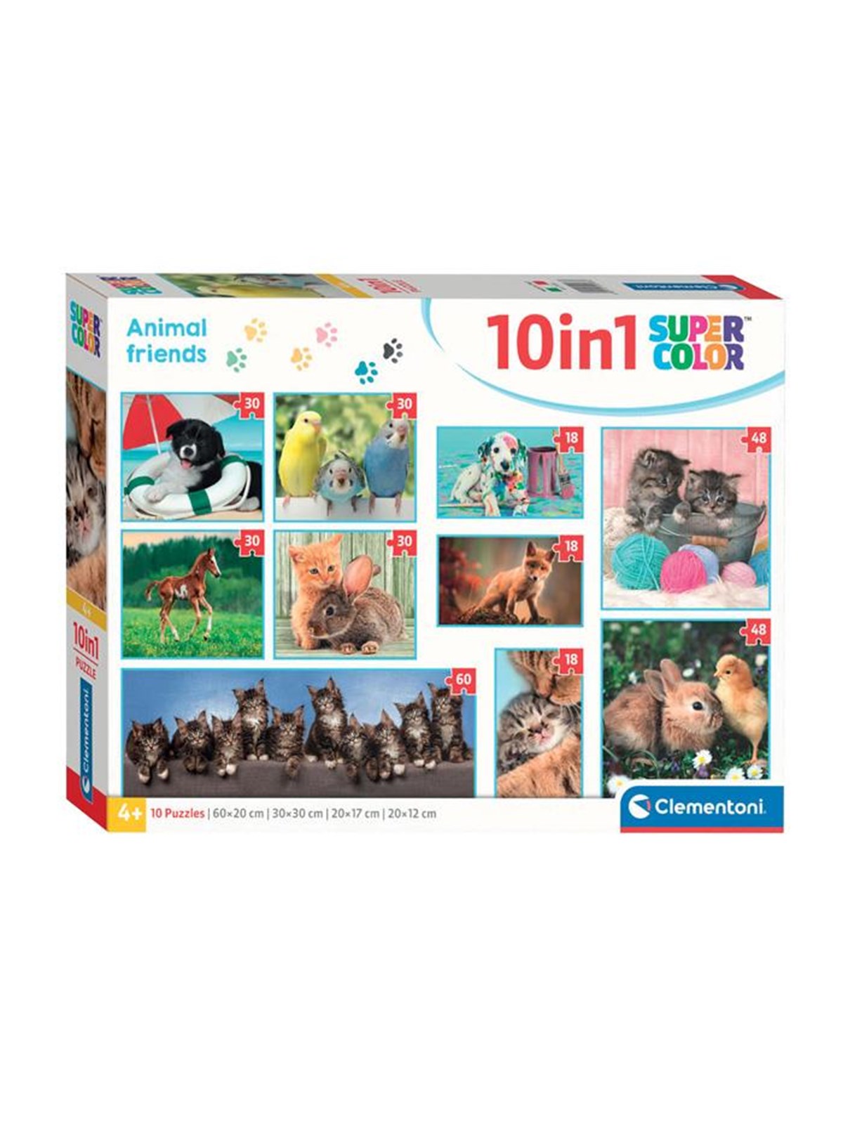 Clementoni Puzzle 10-in-1 Noli Animal Friends 2D Puzzles