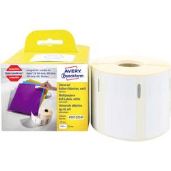 Avery-Zweckform Etiketten Rolle Kompatibel ersetzt DYMO 11354, S0722540 57 x 32 mm Papier Weiß 1000 St. Wiederablösbar Universal-Etiketten AS0722540